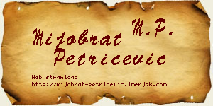 Mijobrat Petričević vizit kartica